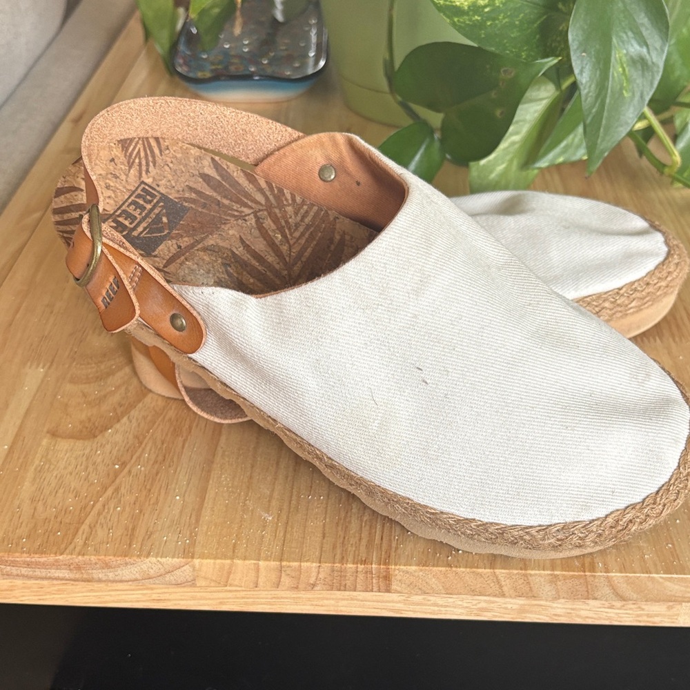 Reef Beige Cork Footbed Slide Sandal